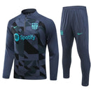 Conjunto Barcelona Zíper Curto Azul Marinho