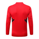 Conjunto Zíper Curto Flamengo Treino Vermelho e Preto