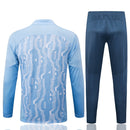 Conjunto Manchester City Zíper Curto Azul