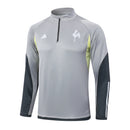 Conjunto Atlético MG Zíper Curto Treino Cinza Claro