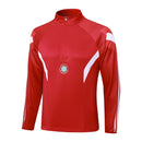 Conjunto Bayern de Munique Zíper Curto Treino Vermelho 2024/25