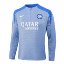 Conjunto Inter de Milão Zíper Curto Treino Azul Claro 2024/25