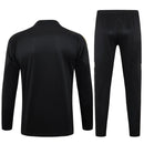 Conjunto Real Madrid Zíper Curto Treino Preto e Dourado